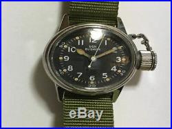 Excellent+ Rare Hamilton USN BUSHIPS Military Original Black Dial Wristwatch