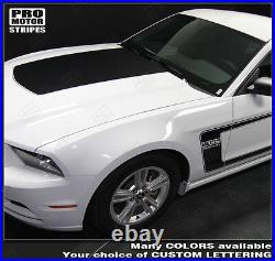 Ford Mustang 2005-2017 BOSS 302 Style Hood & Side Stripes Decals (Choose Color)