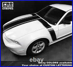 Ford Mustang 2013-2014 BOSS 302 Style Hood & Side Stripes Decals (Choose Color)