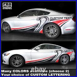 Ford Mustang 2015-2021 Cobra Style Multi-Color Side Stripes (Choose Color)