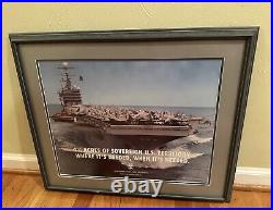 Framed Newport News Shipbuilding USS George Washington CVN 73 Northrup Grumman