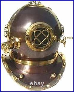 Full Size Antique Reproduction U. S. Navy Mark V Brass Diving Helmet