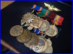 Full Size Medal Set 9 Medals Mounted United States Navy Pilot Usn