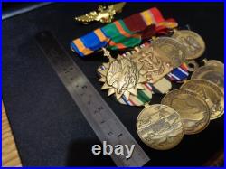 Full Size Medal Set 9 Medals Mounted United States Navy Pilot Usn