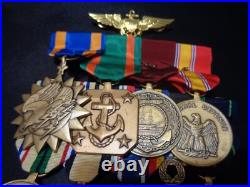 Full Size Medal Set 9 Medals Mounted United States Navy Pilot Usn