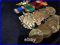 Full Size Medal Set 9 Medals Mounted United States Navy Pilot Usn