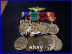 Full Size Medal Set 9 Medals Mounted United States Navy Pilot Usn