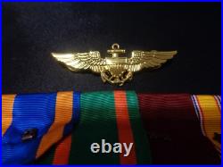 Full Size Medal Set 9 Medals Mounted United States Navy Pilot Usn