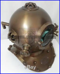 Full size U. S Navy mark V Antique Divers Diving Helmet ANCHOR ENGINEERING Scuba