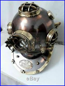 Full size Vintage Helmet Mark V Deep U. S. Navy island Antique Diving Diver Decor