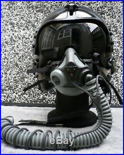 GENTEX HGU-33 FLIGHTHELMET LARGE U. S. NAVY / MARINES GLOSSY BLACK + MBU 20 mask