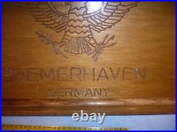 GREAT RARE 1961 U. S. Navy security group Bremerhaven Germany souvenir tray