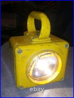 Genuine US Navy Portable Battle Lantern in Yellow Very Good Condition! Works
