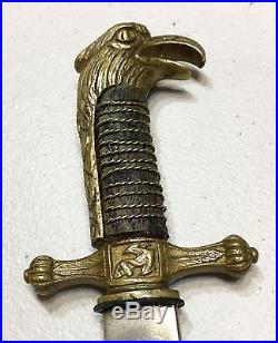 Genuine WW2 Italian Navy Leader Fascist Dagger Sword Knife With Sheath