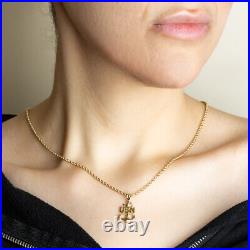 Gold United States Navy Officially Licensed Anchor Rope Emblem Necklace