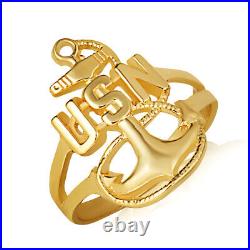 Gold United States Navy Officially Licensed Chief Petty Officer Anchor Ring