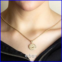 Gold United States Navy Officially Licensed Shield Eagle Anchor Emblem Necklace
