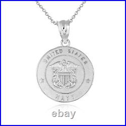 Gold United States Navy Officially Licensed Shield Eagle Anchor Emblem Necklace