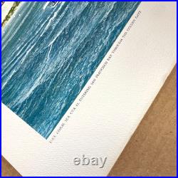 Golden Gate Bridge USS Coral Sea Vtg Art Print VA Seward Maskell San Francisco