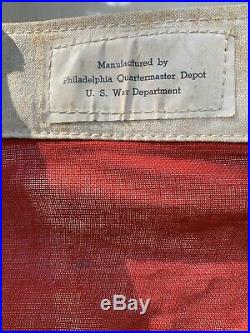 HUGE US WWII Army-Navy E Excellence in OIL Production Award Pennant Flag 8ft