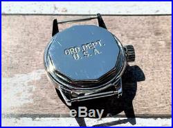 Hamilton USN BUSHIPS ORD. DEPT. U. S. A. Military Wristwatch Original Black Dial