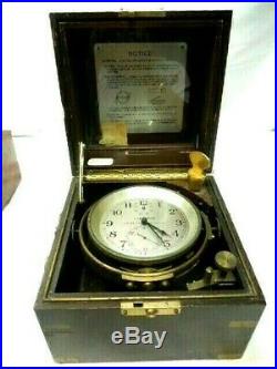 Hamilton Watch Co. Model 21 U. S. Navy Chronometer clock, just serviced