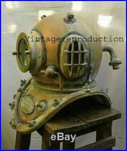 Helmet U. S Navy Mark V-18 Diving Helmet Antique Deep sea Scuba Divers Replica