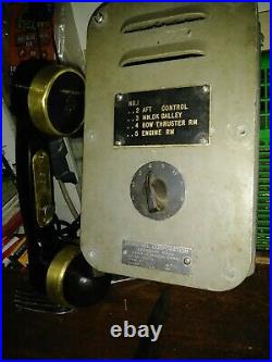 Henschel Corporation US Navy Ship's Sound Powered Telephone Crank Operated
