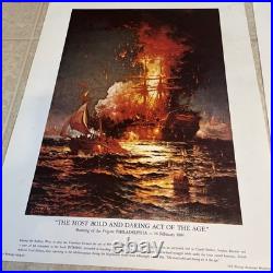 Historical US Naval Battle Ships 1781 -1950 Litho 1781- 1950. (Set Of 11) EUC