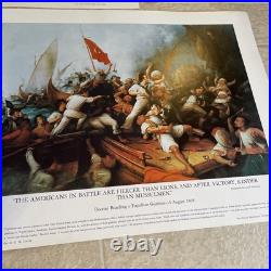 Historical US Naval Battle Ships 1781 -1950 Litho 1781- 1950. (Set Of 11) EUC