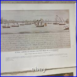 Historical US Naval Battle Ships 1781 -1950 Litho 1781- 1950. (Set Of 11) EUC