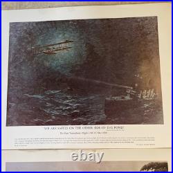 Historical US Naval Battle Ships 1781 -1950 Litho 1781- 1950. (Set Of 11) EUC