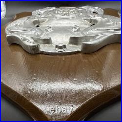 LARGE Vintage U. S. Navy USN 1st Class Diver Plaque aluminum on wood 19