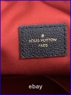 LOUIS VUITTON Ponthieu PM Empreinte Navy Blue/Red Leather Shoulder Crossbody Bag