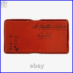 Lieut. Mathes U. S. Navy China Service Campaign Medal Wrap Brooch Titled Box Wwii