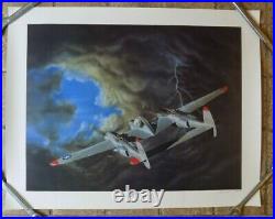 Lockheed P38 Lightning by Don Feight SIGNED Print US NAVY