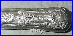Lot 3 USN Silverware Insico Dinner Knife Kings Pattern Cutlery Fouled Anchor