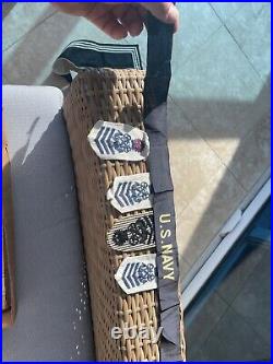 Lot French Us Navy Marine Badges Pin HMS Glory Box 1900 Uniform