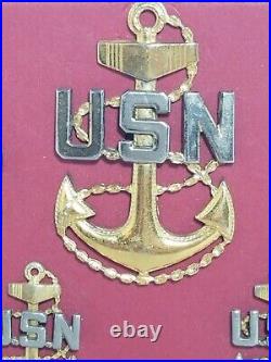 Lot Of 5 USN United States Navy Naval Insignia Anchor Pins Sterling