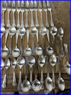 Lot Of USN US Navy Metal Silverware Coffee Set WWII Flatware Plate International