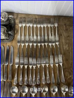 Lot Of USN US Navy Metal Silverware Coffee Set WWII Flatware Plate International