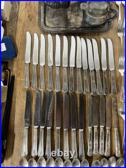 Lot Of USN US Navy Metal Silverware Coffee Set WWII Flatware Plate International