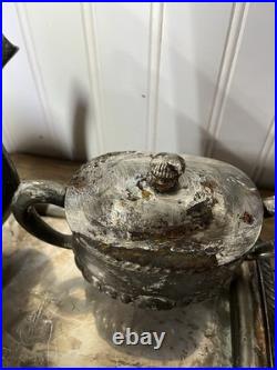 Lot Of USN US Navy Metal Silverware Coffee Set WWII Flatware Plate International