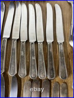 Lot Of USN US Navy Metal Silverware Coffee Set WWII Flatware Plate International