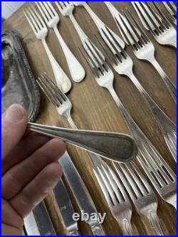 Lot Of USN US Navy Metal Silverware Coffee Set WWII Flatware Plate International