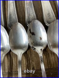 Lot Of USN US Navy Metal Silverware Coffee Set WWII Flatware Plate International