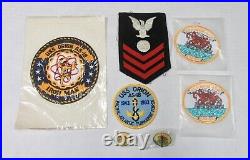 Lot Of Vintage U. S. Navy U. S. S. Orion As-18 Photos, Patches, Medals