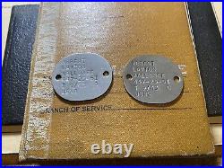 Lot of 3 Us Navy Aviator Flight Logs + Dog Tags