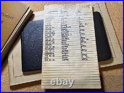 Lot of 3 Us Navy Aviator Flight Logs + Dog Tags