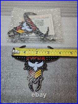 Lot of 4 USS Halsey DDG-97 FCPOA Metal Auto Emblems 3 Sealed 1 Open Military